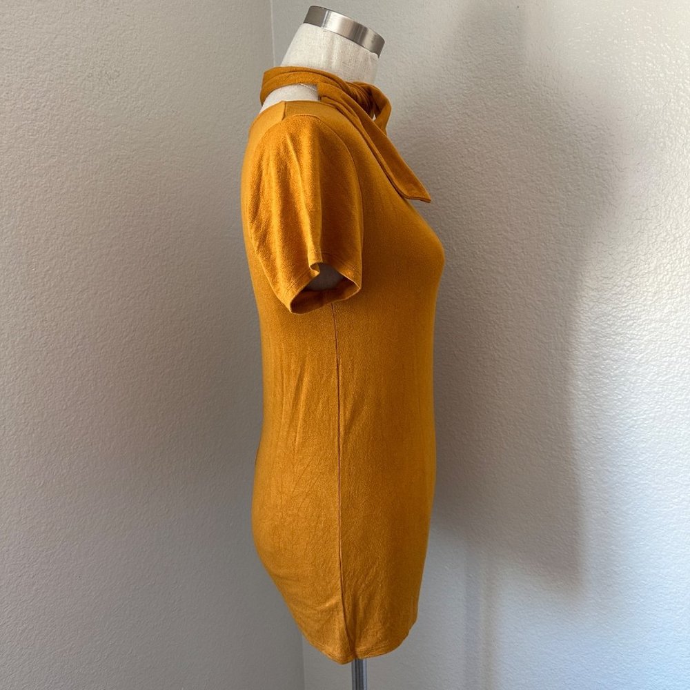 Free People Blouse Mustard Color Sz L - Picture 2 of 6